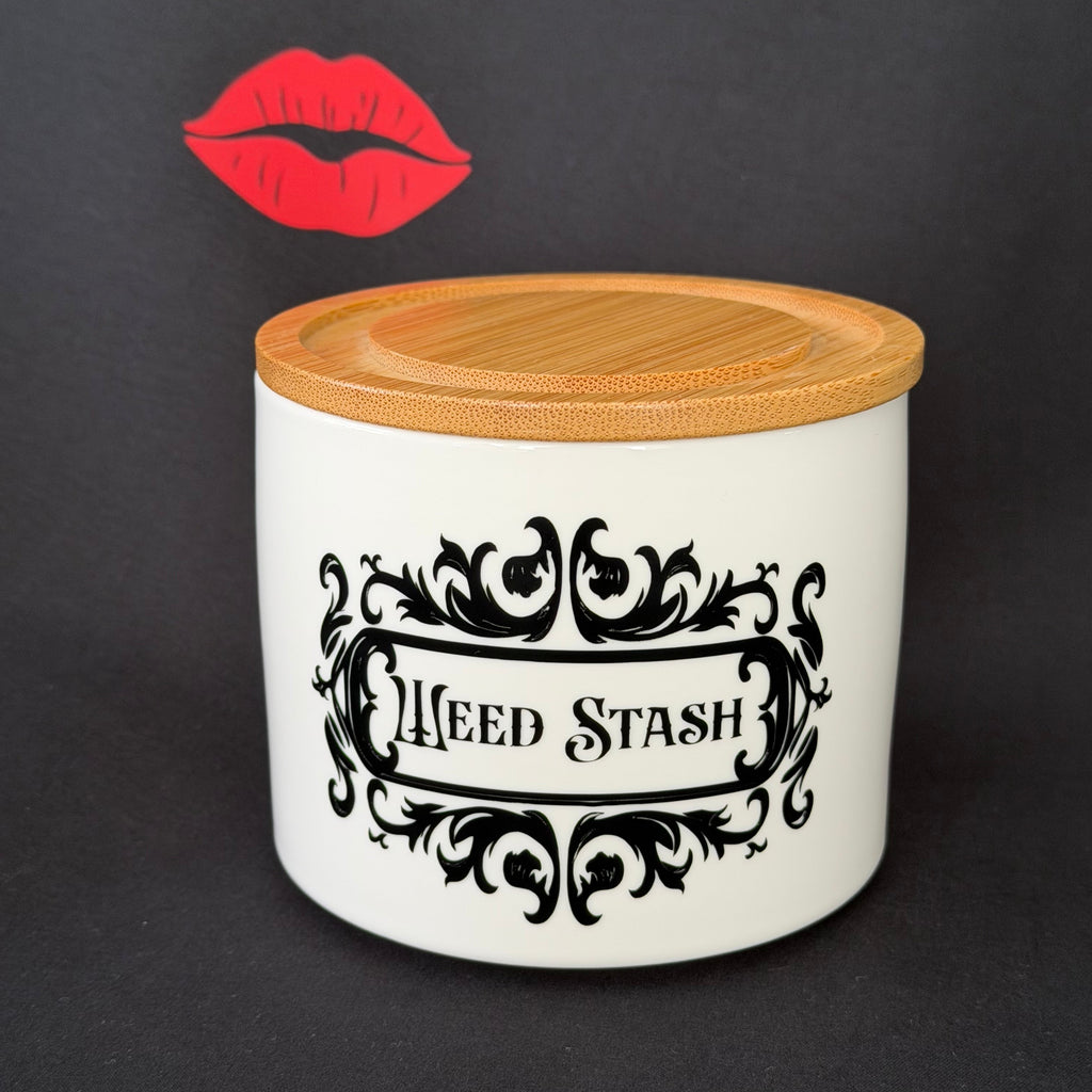 Funny Statement Storage Canister Weed Stash, Decorative Kitchen Storage Jar, Bold Home Decor, Sassy Swears