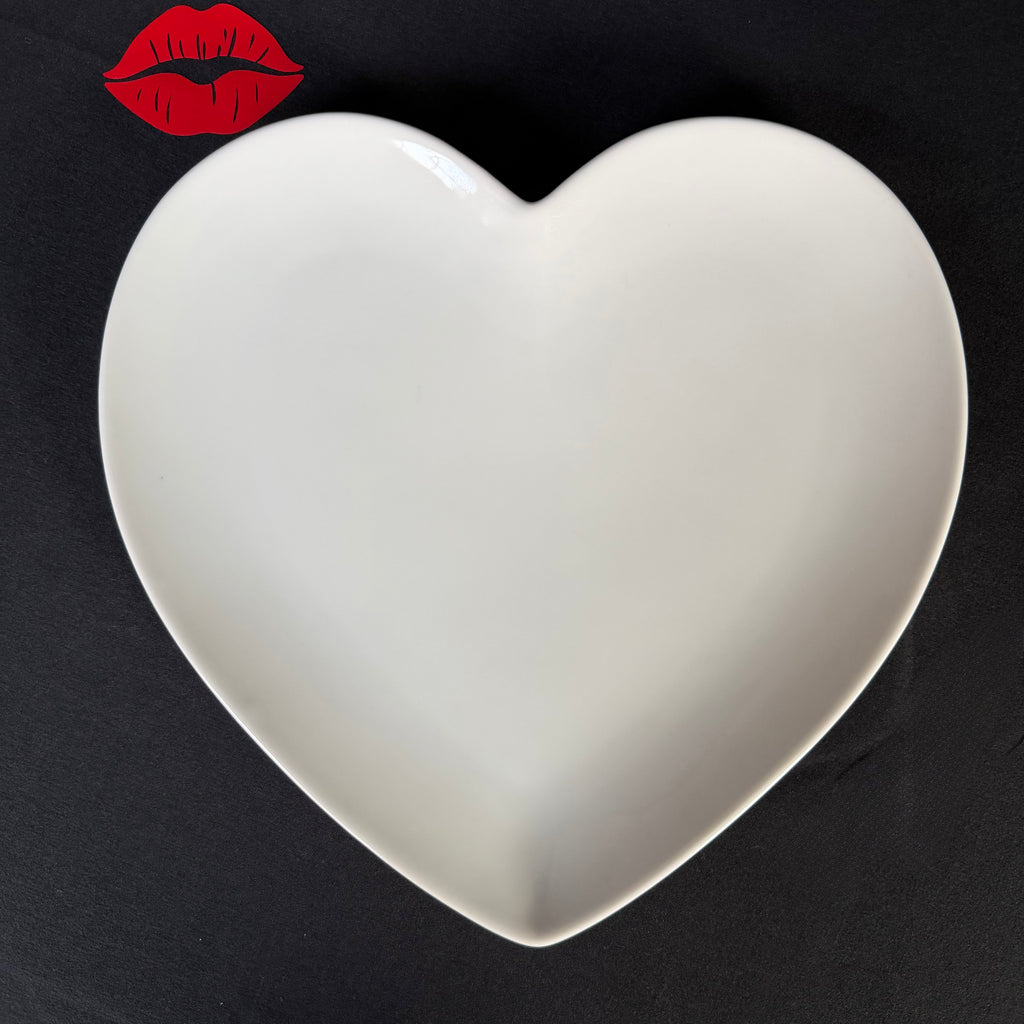Modern White Ceramic Heart Shaped Plate, CUSTOMISE YOUR OWN – Vintage & Pre-Loved Pieces