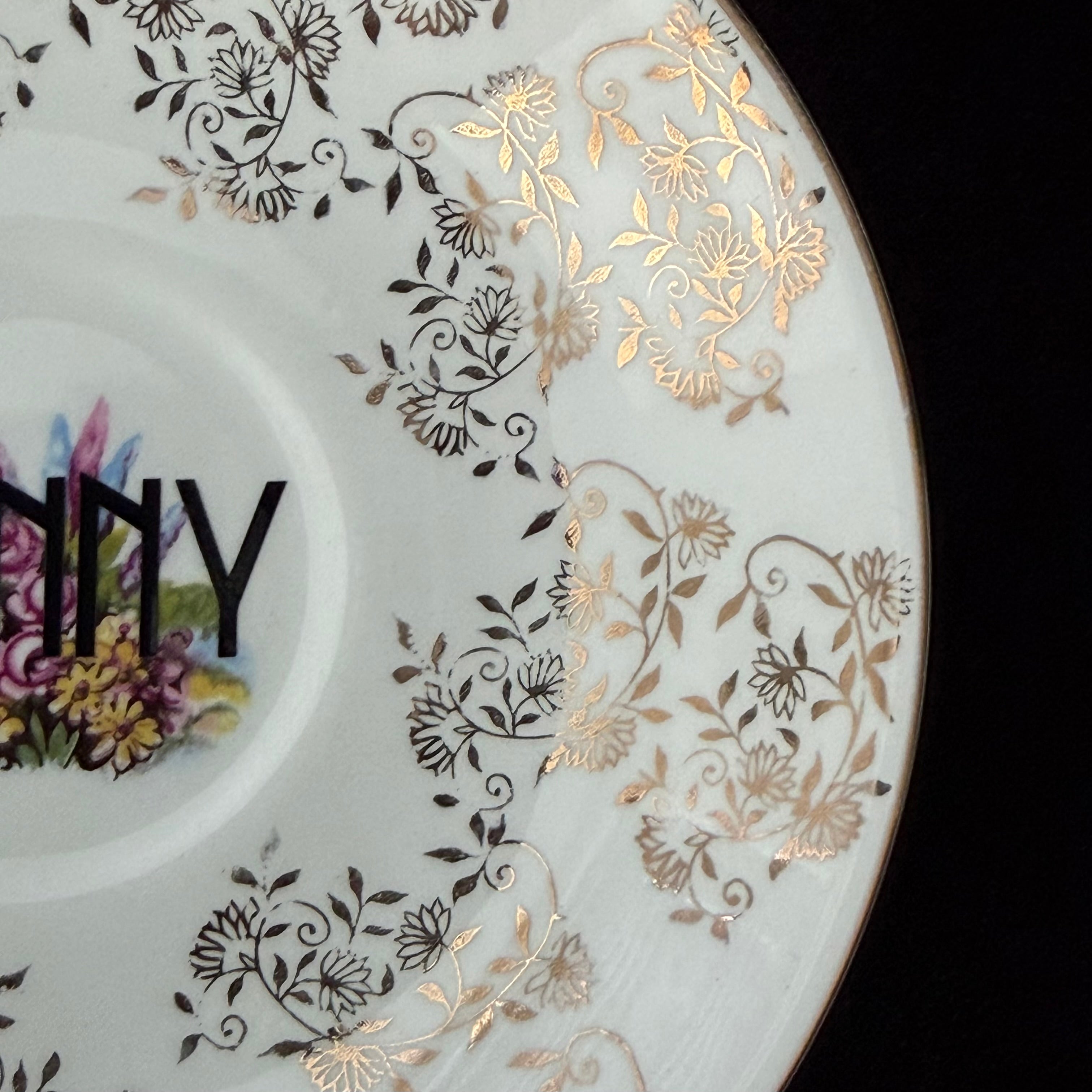 "Fanny" Vintage Bone Porcelain Decorative Plate | Sweary Gift | Sassy Swears