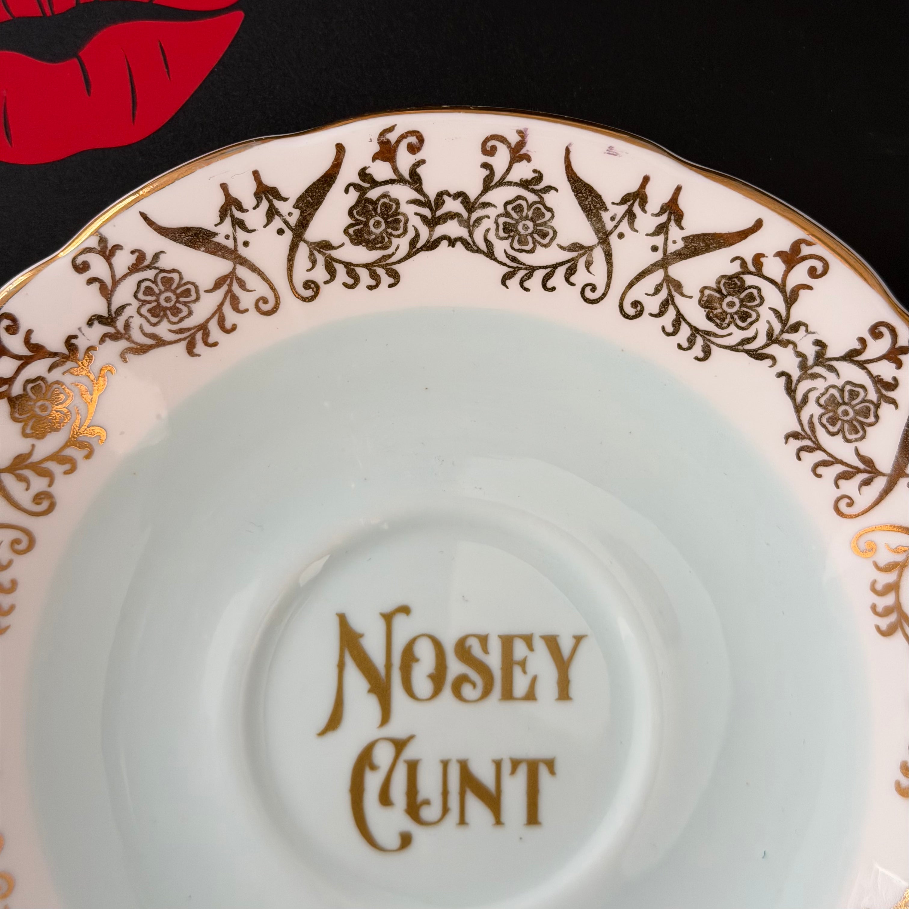 Nosey Cunt | Hand Decorated Vintage Bone China Plate
