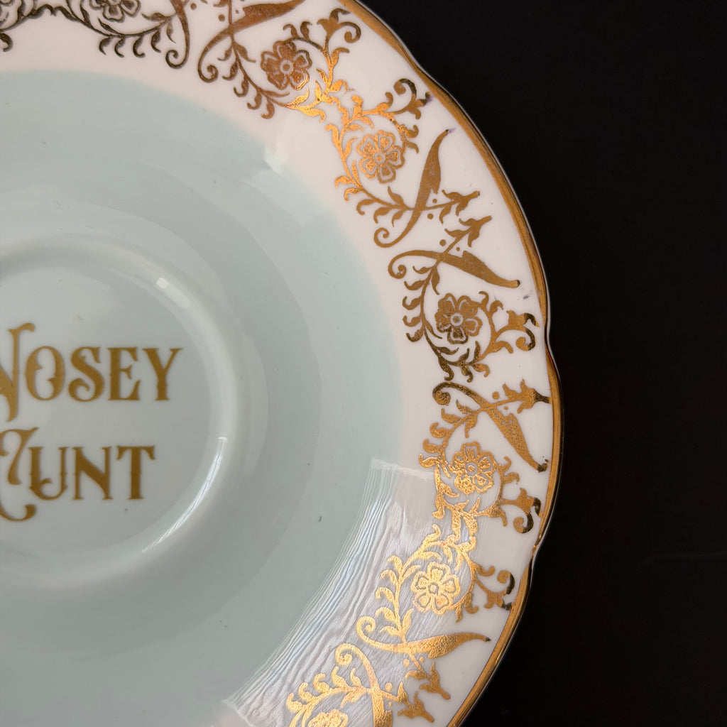 Nosey Cunt | Hand Decorated Vintage Bone China Plate