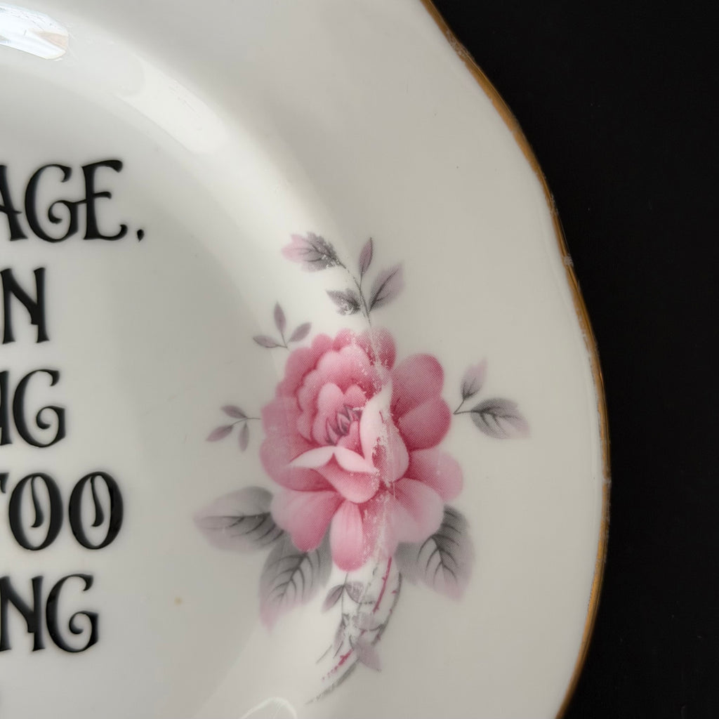 Marriage When Dating Goes Too Fucking Far, Personalised Wedding Gift, Upcycled Vintage Plate
