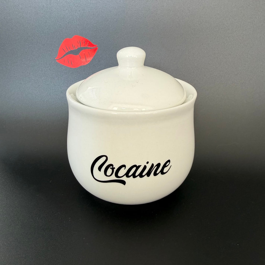 Cocaine, Funny Sugar Bowl, Cheeky Kitchen Storage Jar, Sweary Kitchen Decor