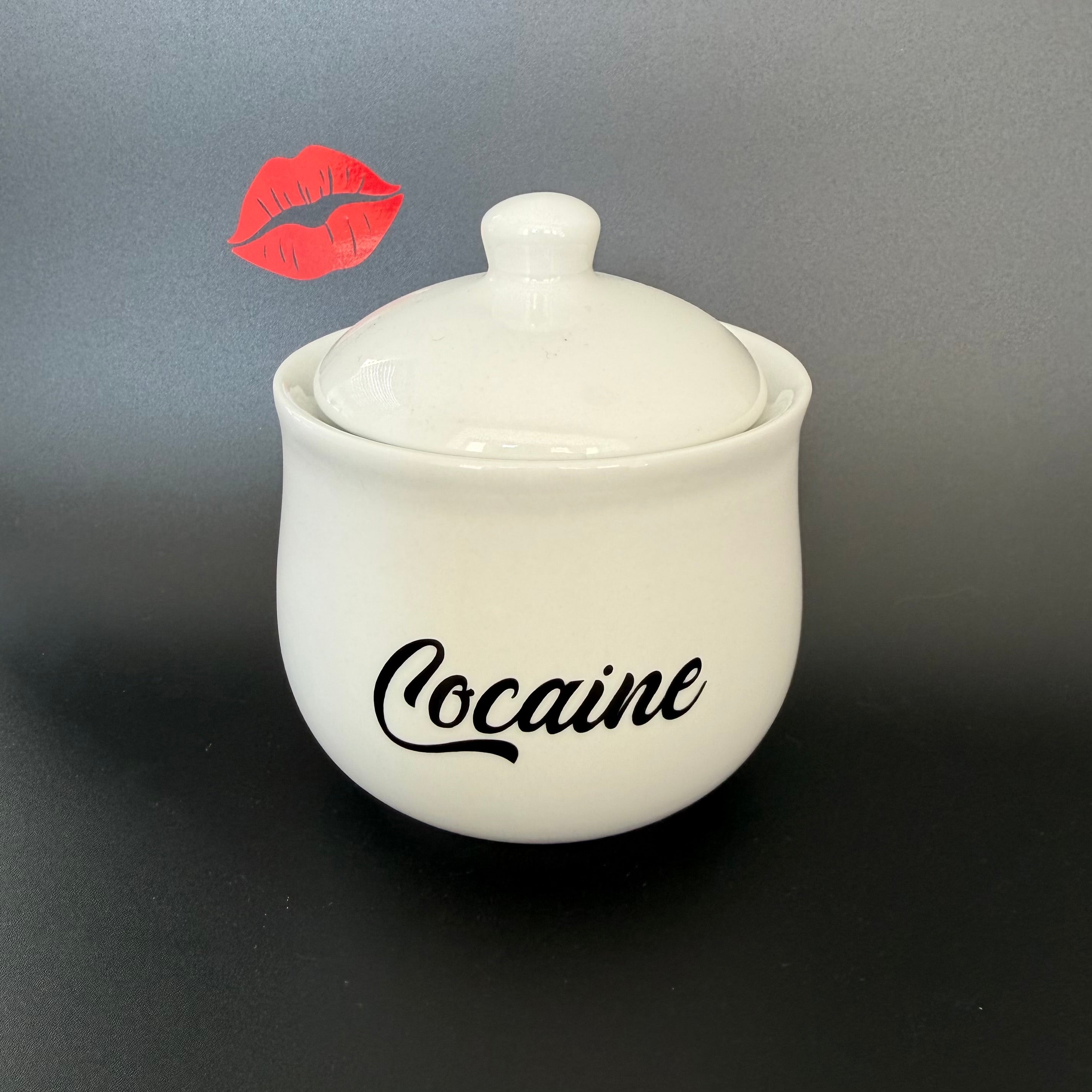 Cocaine, Funny Sugar Bowl, Cheeky Kitchen Storage Jar, Sweary Kitchen Decor