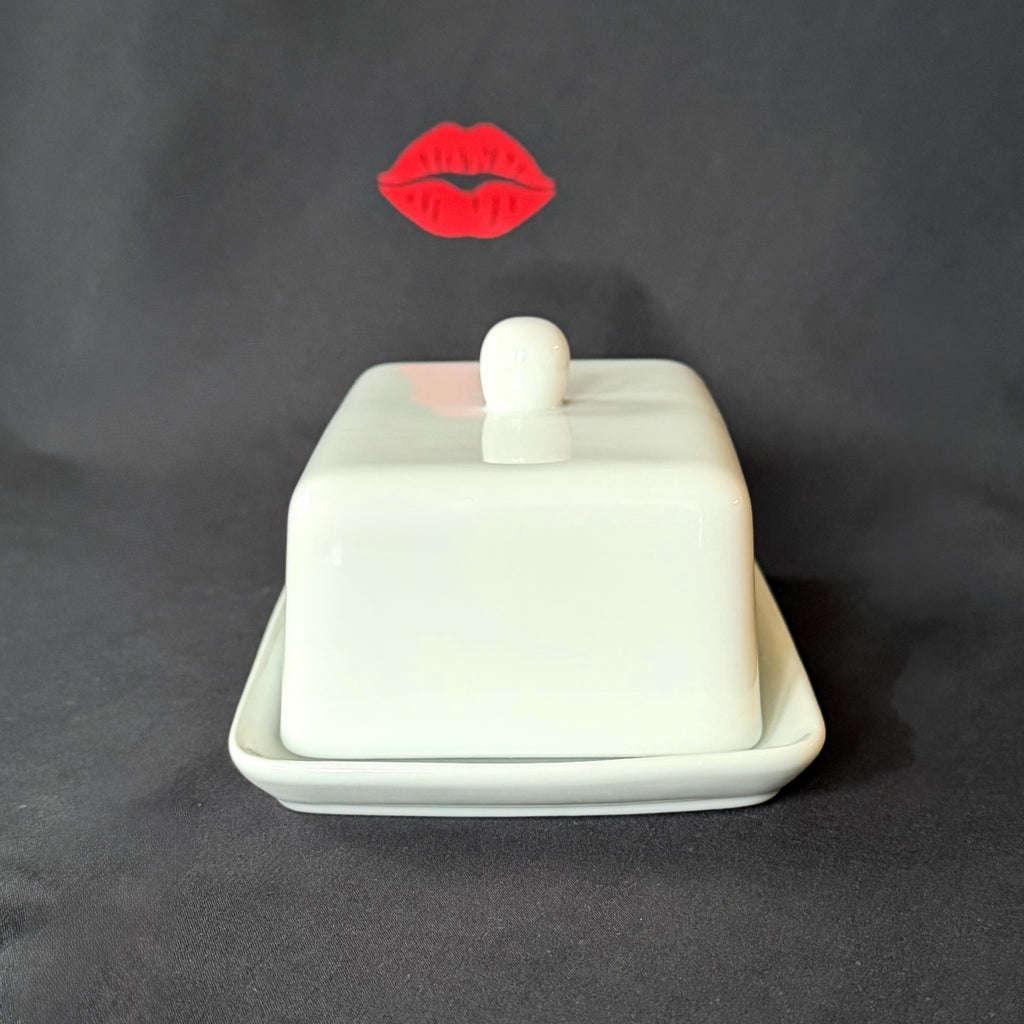 Yes It's Butter Because I'm Not A Cheap, Peasant Bastard! Funny  Butter Dish,Hand Decorated Ceramic Kitchen Gift