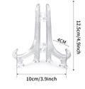 Clear Acrylic Plate Stand – Display Easel for Decorative Plates – Small/Medium or Large/XL
