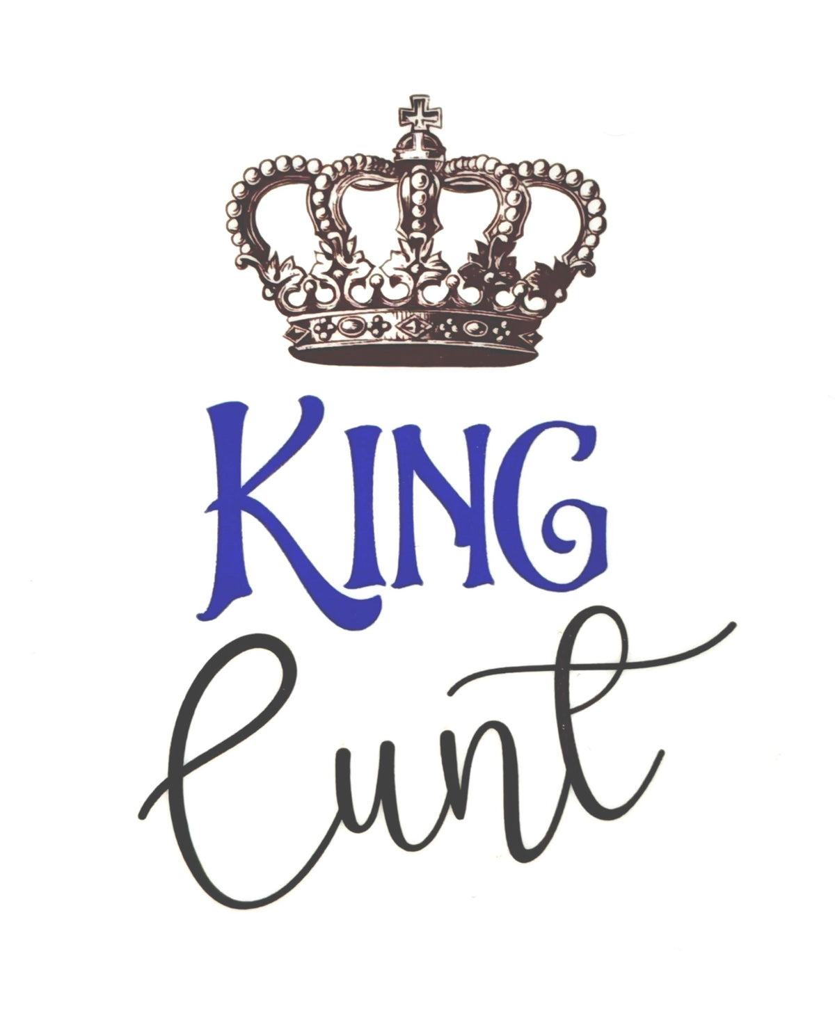 King Cunt Coaster, Father's Day Gift, Christmas, Birthday, Rude Funny Drinks Coaster Present - Queen Cunt also available on another listing