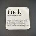 Definition Coaster Fuck Birthday Present, Rude Funny Drinks Coaster Gift, Ideal Christmas Birthday Gift