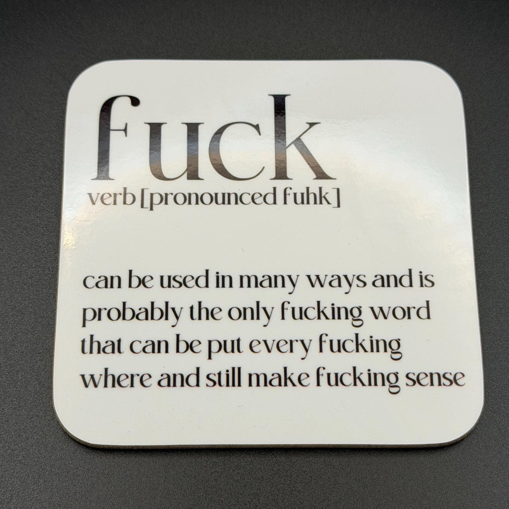 Definition Coaster Fuck Birthday Present, Rude Funny Drinks Coaster Gift, Ideal Christmas Birthday Gift