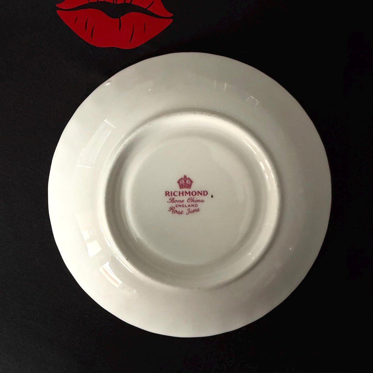 Fuck Face Plate, Richmond Bone China, Black Vinyl Decor