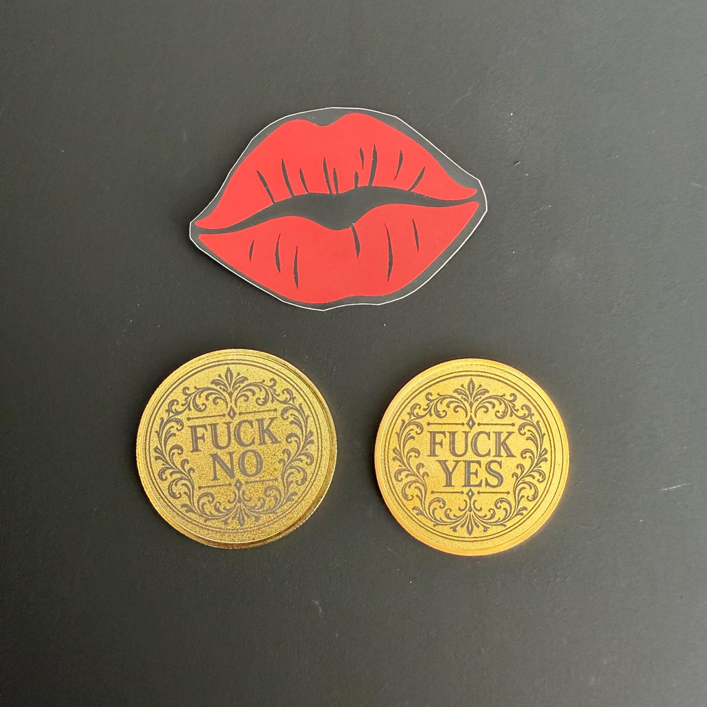 Fuck Yes / Fuck No, Decision Double Sided Coin, Flip To Decide, Adult Gift, Rude Novelty Gift, Birthday Christmas Secret Santa Present,