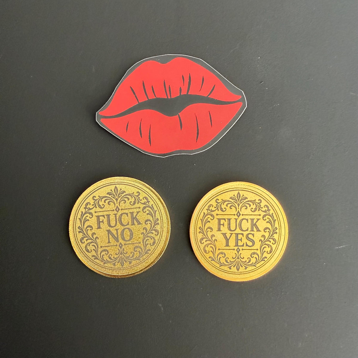 Fuck Yes / Fuck No, Decision Double Sided Coin, Flip To Decide, Adult Gift, Rude Novelty Gift, Birthday Christmas Secret Santa Present,