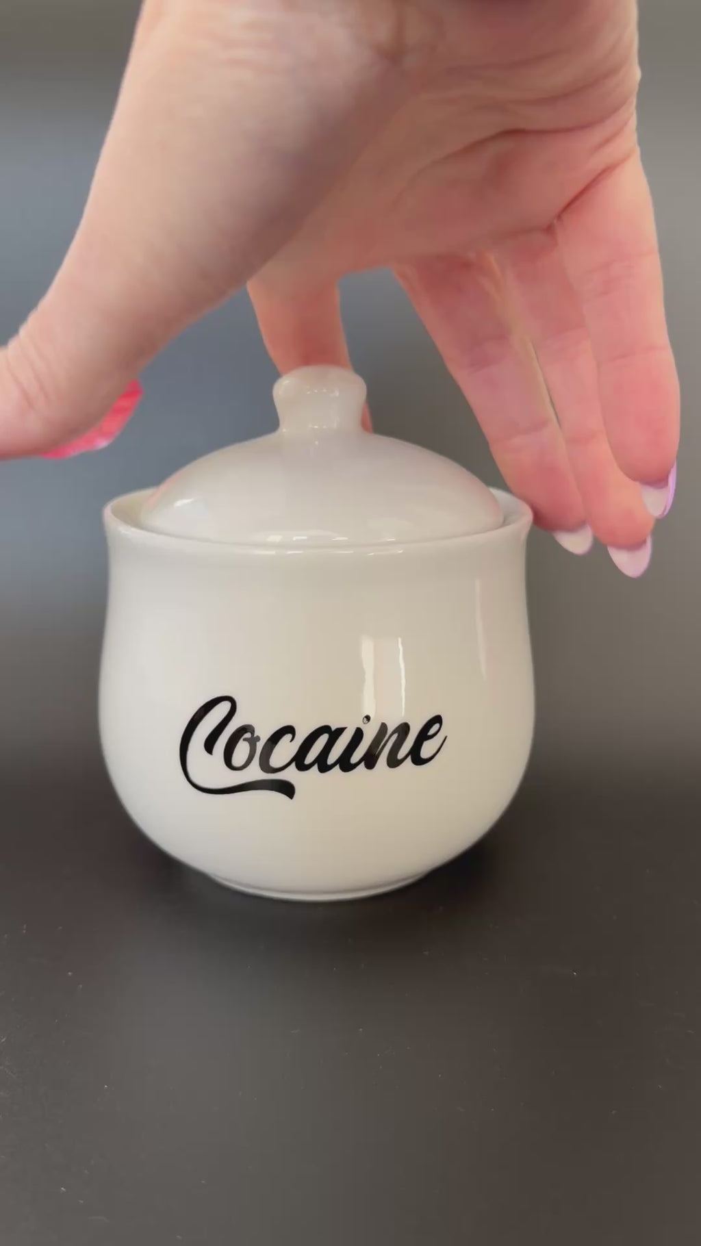 Cocaine, Funny Sugar Bowl, Cheeky Kitchen Storage Jar, Sweary Kitchen Decor