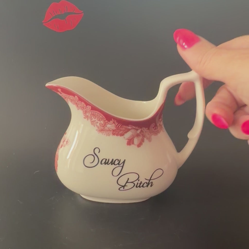 Saucy Bitch Vintage Style Small Gravy Jug / Sauce Boat