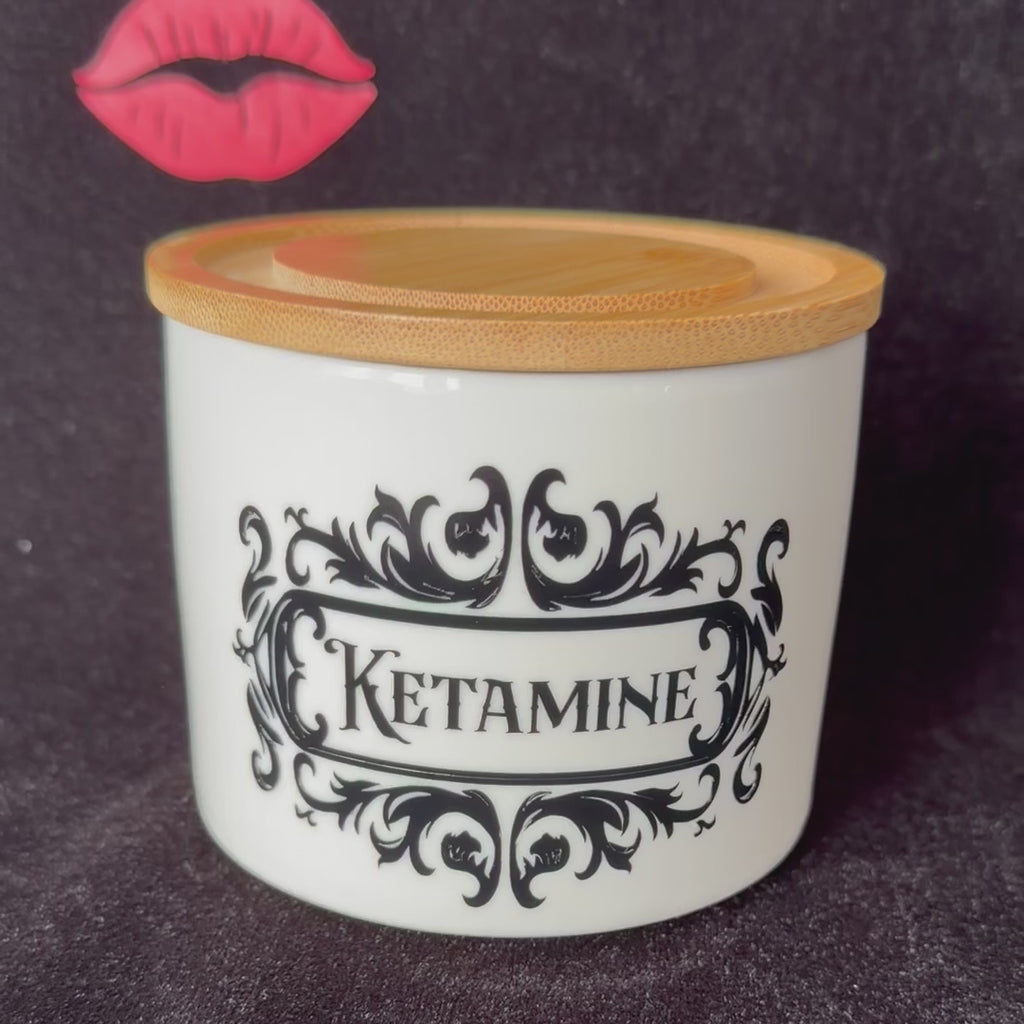 Funny Statement Storage Canister Ketamine, Decorative Kitchen Storage Jar, Bold Home Decor, Sassy Swears