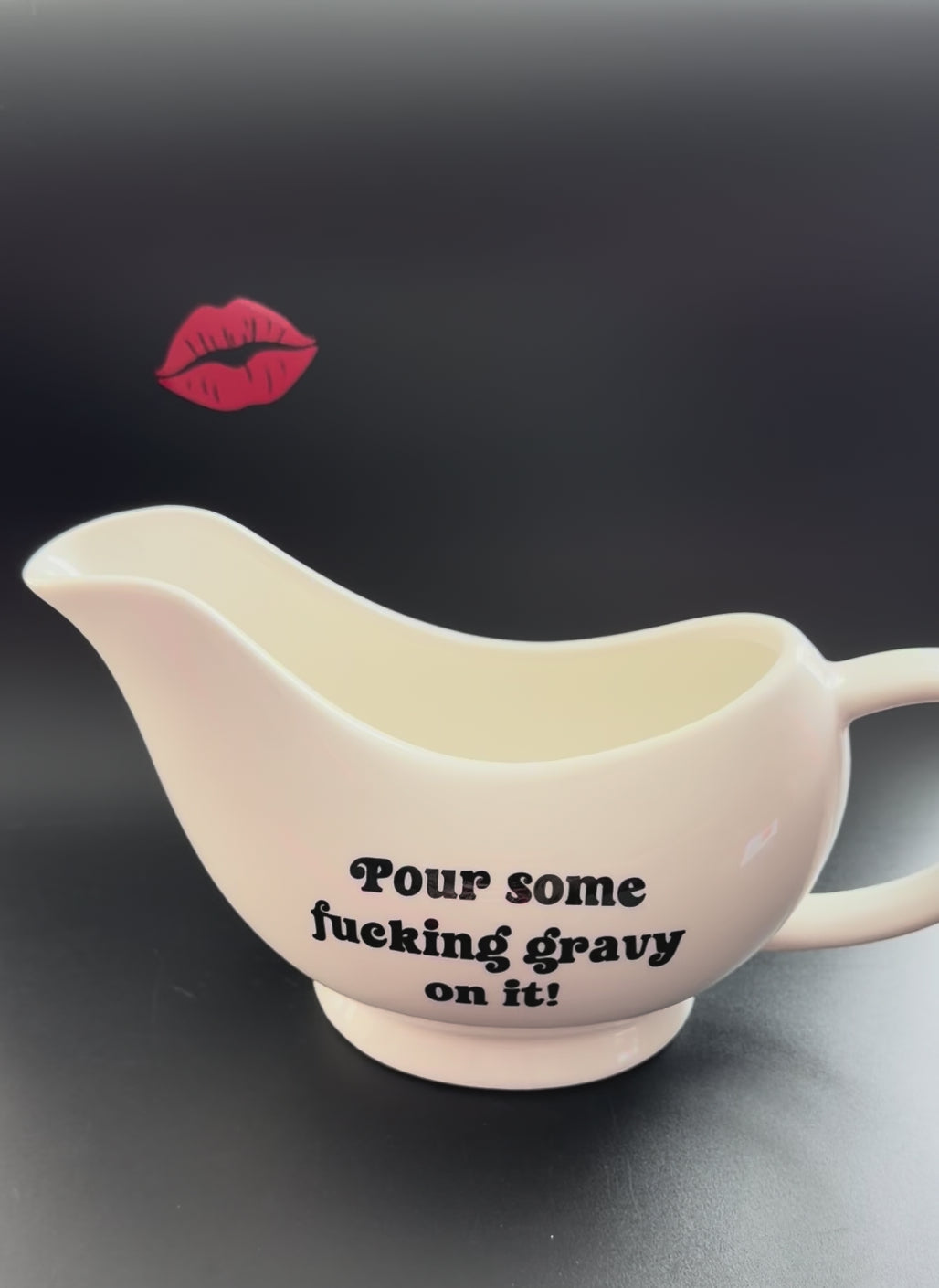 Pour Some Fucking Gravy On It Gravy Jug, Funny Porcelain Gravy Boat, Sassy Kitchen Decor Gift