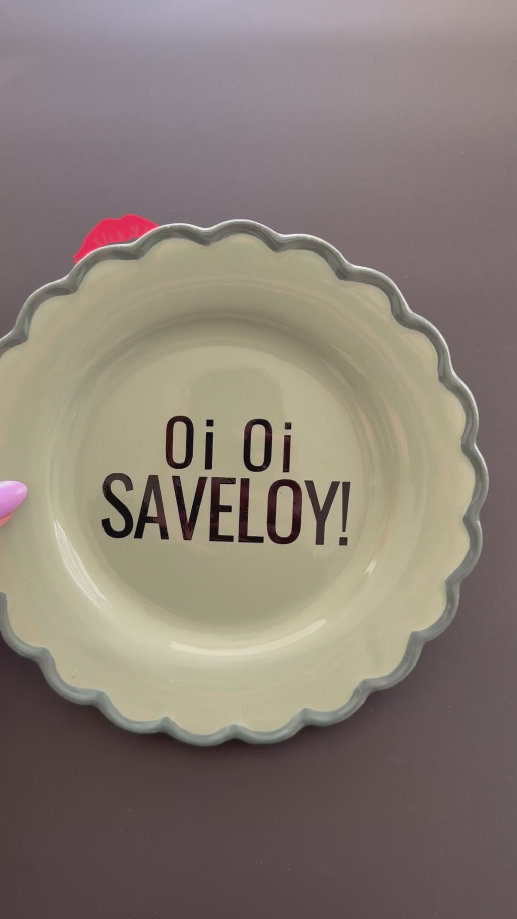 "Oi Oi Saveloy!" Funny British Humour Decorative Plate | Sweary Gift