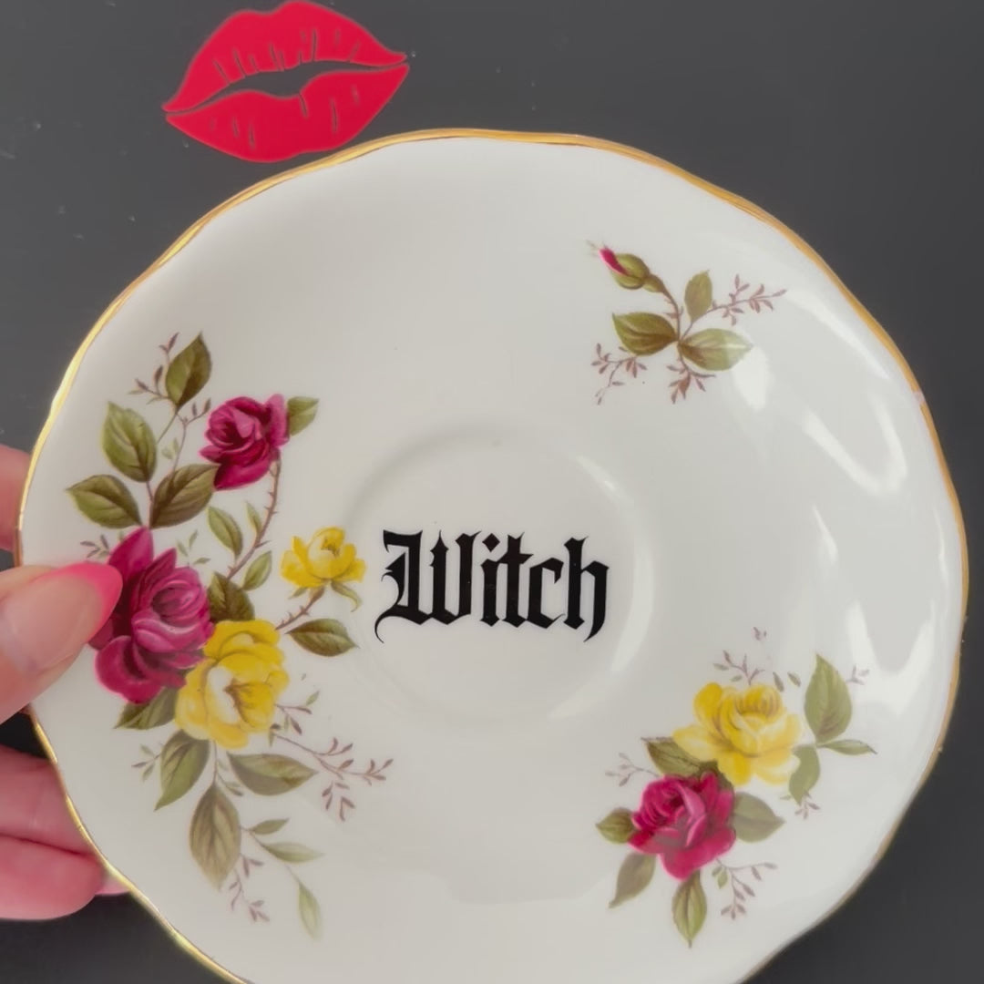 Witch Vintage Bone China Saucer Plate