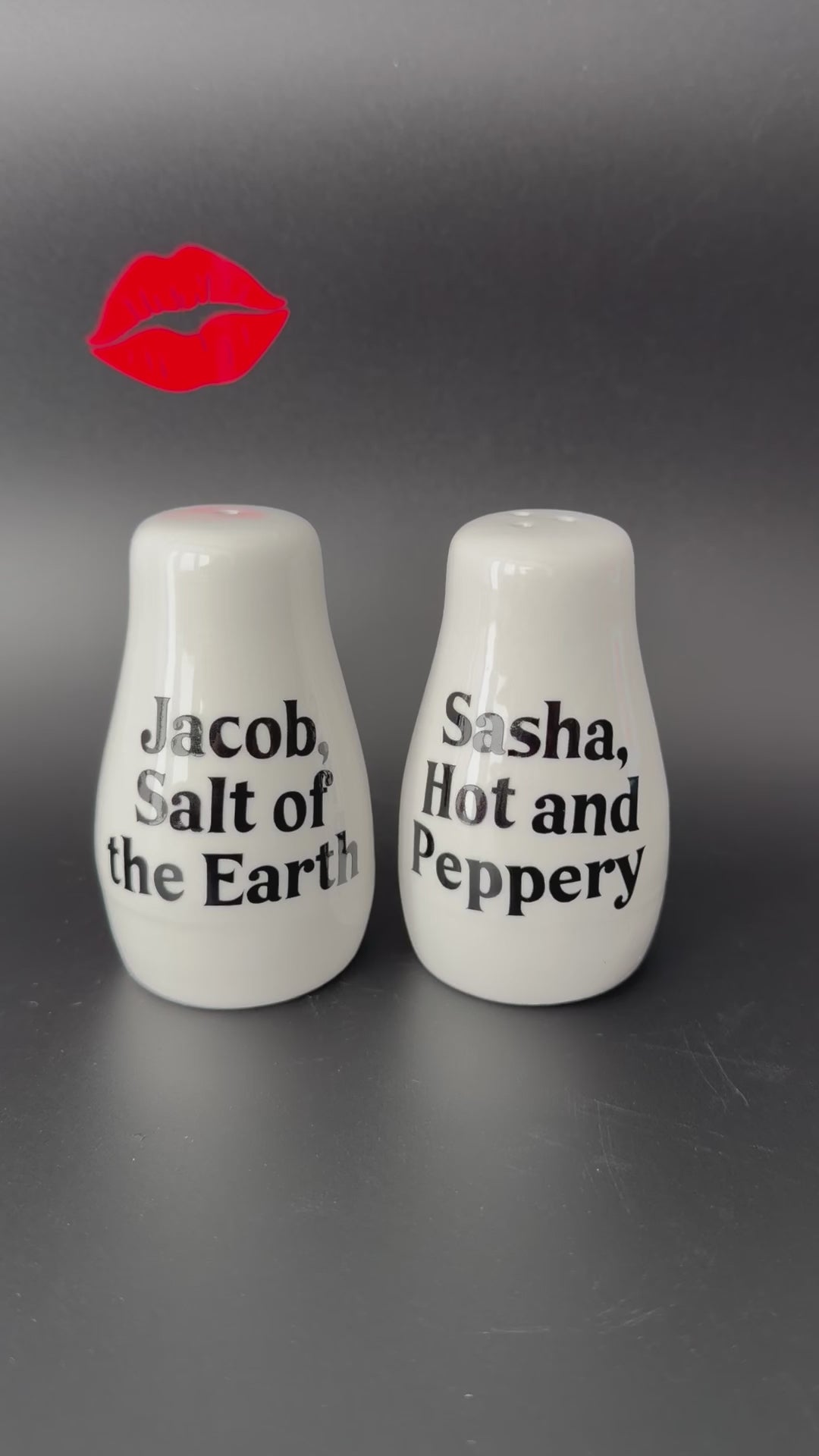 Personalised Salt & Pepper Pots, Cheeky Kitchen Decor
