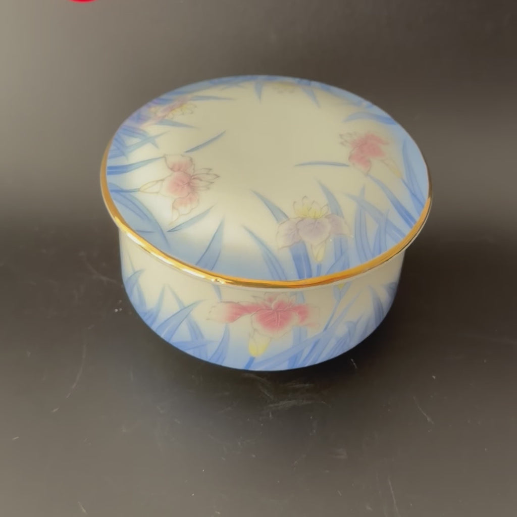 Well... Aren't You A Nosy Cunt, Upcycled Floral Vintage St Michael Bone China Trinket Dish with Lid.