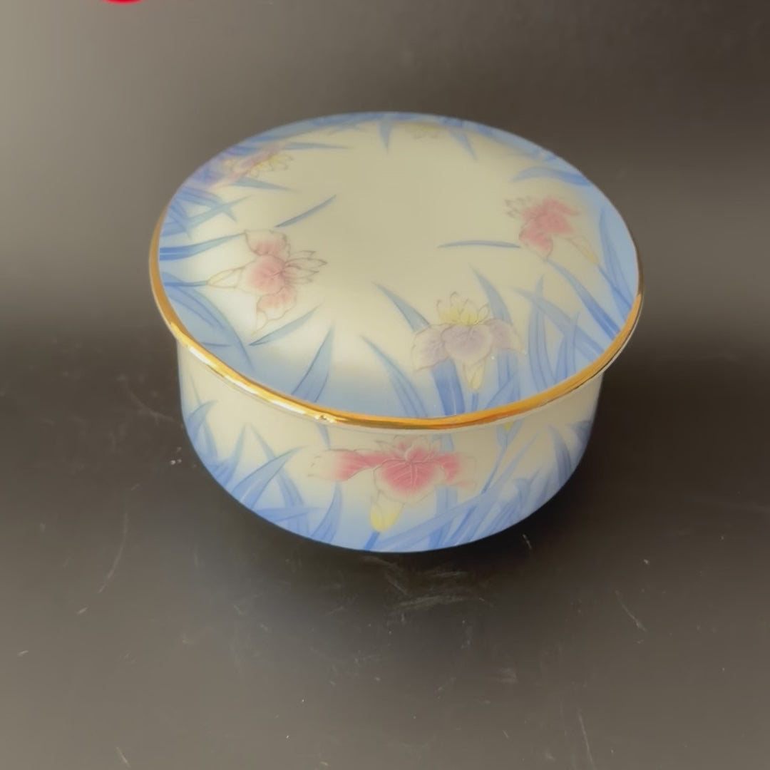 Well... Aren't You A Nosy Cunt, Upcycled Floral Vintage St Michael Bone China Trinket Dish with Lid.