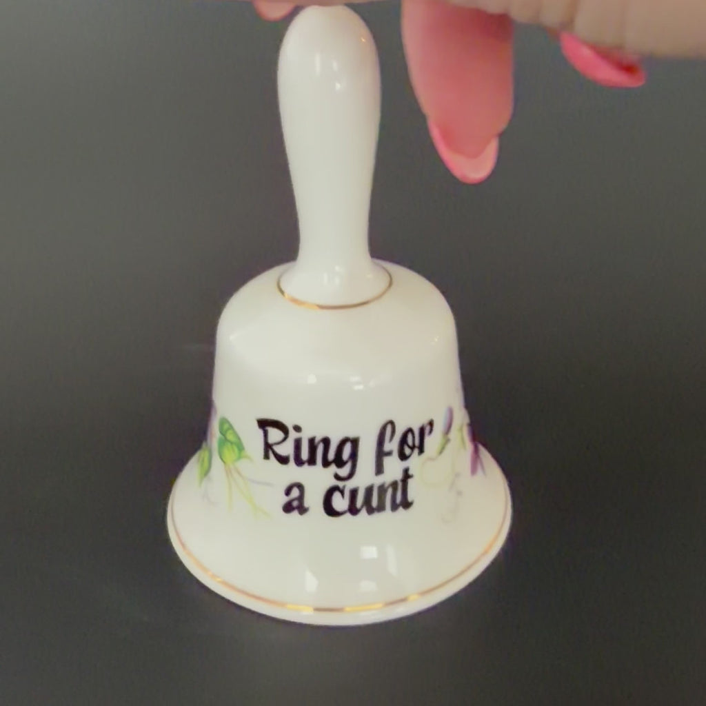 Ring For A Cunt Vintage Fine Bone China Bell